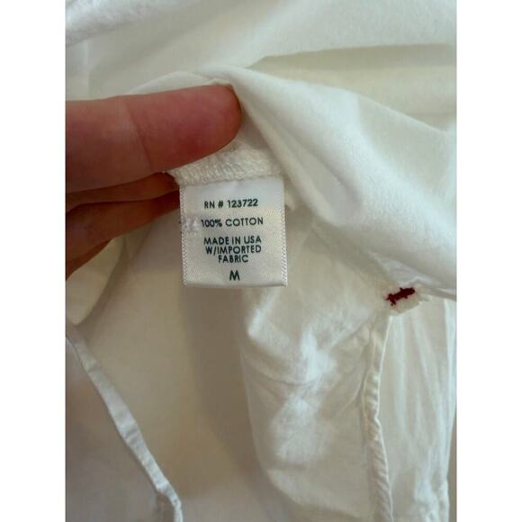 Xirena Womens Beau White Poplin Button Down Quiet Luxury Capsule Minimalist Med - Picture 9 of 13